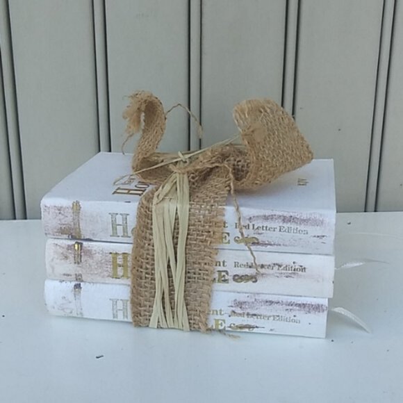 Tiered Tray Decor Small NT Bible Stack - Picture 1 of 2